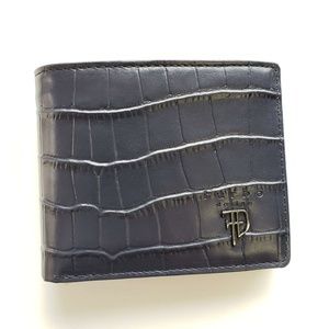 Furbo Design FRB126 Crocodile Bifold Wallet - Navy